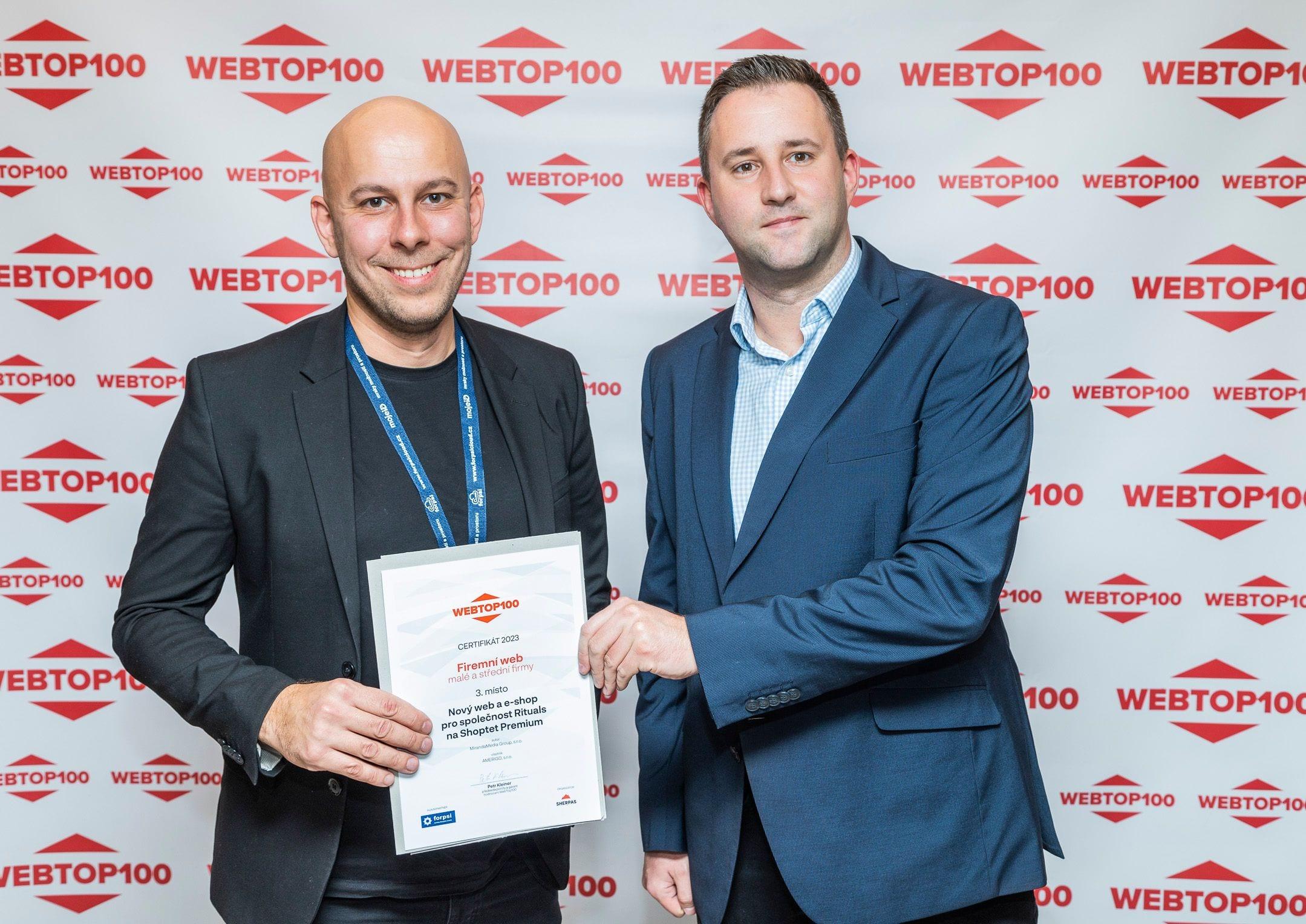Miranda získala ocenenie v súťaži WebTop100 v kategórii Firemný web