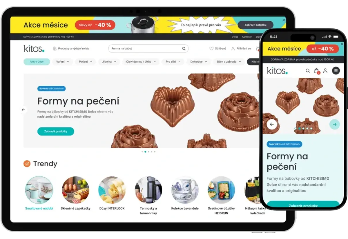 Kitos — desktopová a mobilní verze