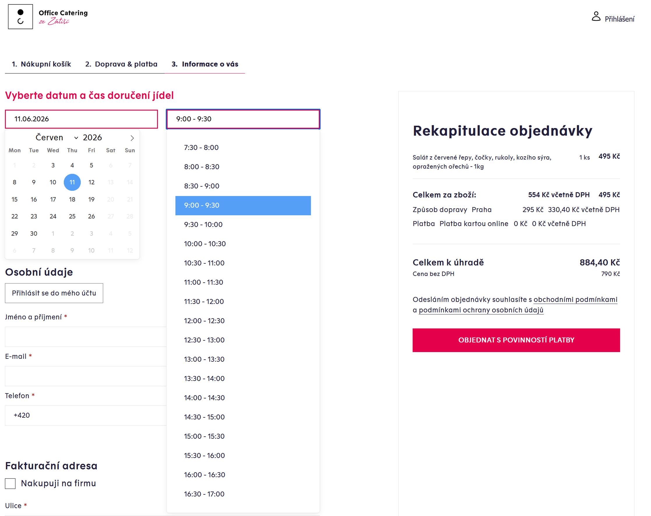 Objednávkový kalendár